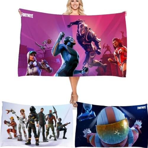Fortnite Towels 3D Digital Printing Rectangular Towel Fortnight Bath Battle Royale Beach Towel Microfiber Bathroom Bathrobe