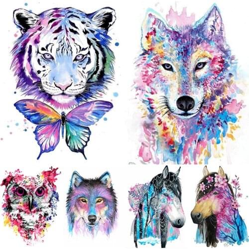 5D DIY Diamond Painting Animal Wolf Tiger Kit Full Drill Square Embroidery Mosaic Art Picture of Rhinestones Home Decorations