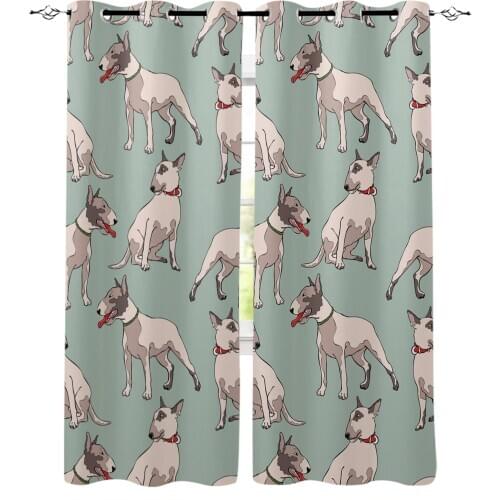 Puppy Flesh-Colored Brown Curtains for Living Room Bedroom Modern Home Decoration Window Curtain Kids Room Home Supplies