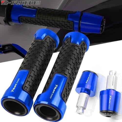 Motorcycle CNC Accessories 7/8" 22MM Handlebar Grips Handles Bar Grip Ends Cap Plug For Yamaha TMAX500 T-MAX TMAX 500 2008-2016