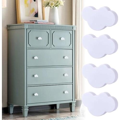 Cartoon Cloud Furniture Handles Children Room Knobs Handles Kids Drawer Cabinet Pulls PVC Drawer Pull Handle Door Knob Accessori