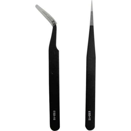 Pro False Eyelash Extension Tweezer Nail Art Rhinestone Nipper Clip Makeup Tool