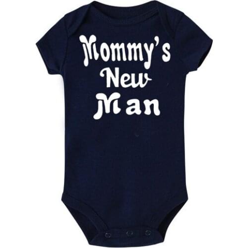 Infant Baby Boys Girls Clothes Mom New Man Letters Print Newborn Baby Bodysuits Summer Child Clothes Outfits 0-24 M