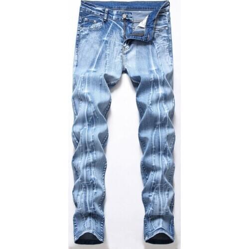 Solid Color Jeans 2020 New Fashion Slim Pencil Pants Sexy Casual Design Streetwear Jeans Men