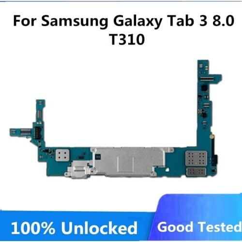 Original unlocked mainboard with full chips for Samsung Galaxy Tab 3 8.0 T310 Motherboard good working full tested logic board
