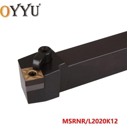OYYU 20x20 External Turning Tool Holder MSRNR2020K12 Lathe Cutter Shank MSRNL2020K12 MSRNR MSRNL CNC use Carbide Inserts SNMG12