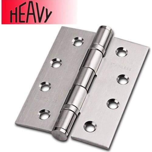 Stainless steel door hinge Ball bearing hinge Wooden door hardware Satin finish Size 4x3x3mm 2 Pcs (1 Pair) Hinge
