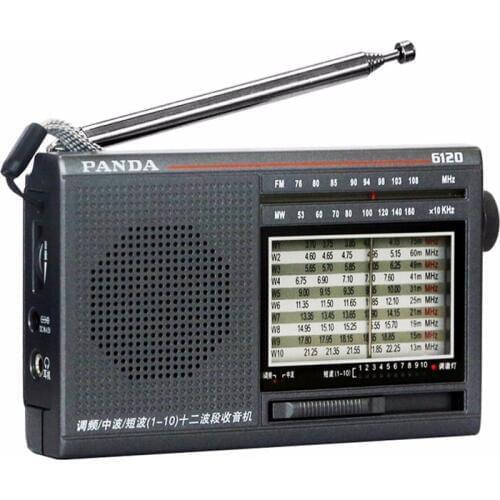 Stereo Radio Full Band Portable Radio FM/SW/WM Radio with Telescopic Antenna Wireless Signal Digital Receiver Gift Use Simple