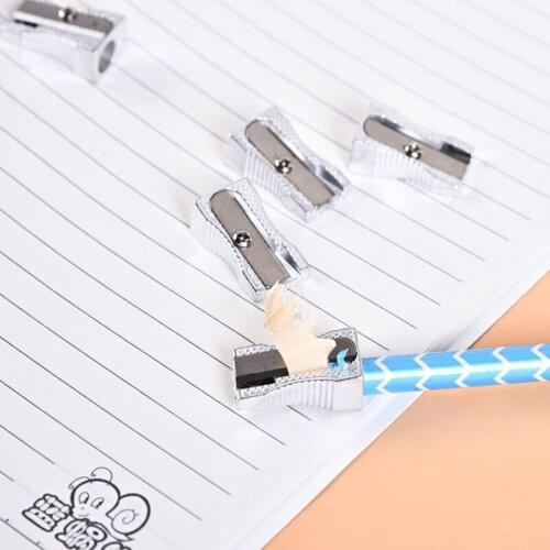 Portable Back to School Pencil Sharpener Aluminum Alloy School Office Single hole Pencil Sharpener Stationery
