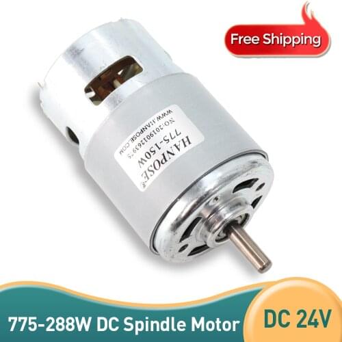 Durable 775 Motor 288w 12000 RPM 24V Motor Brush dc motors 775 lawn mower motor with two ball bearing Rated