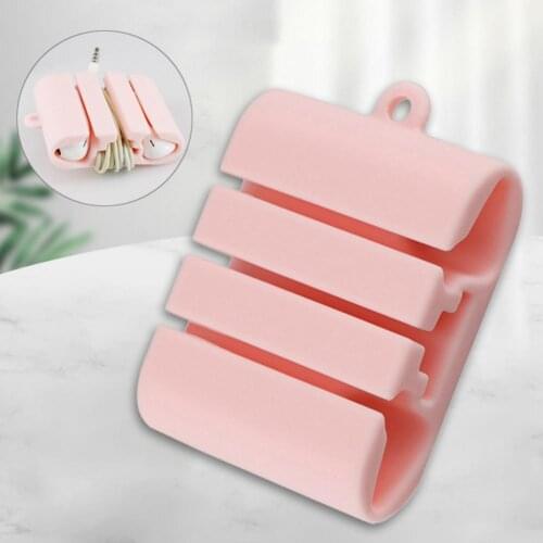 Variety Colors Silicone Earphone Cord Data Wire Winder Headphone Cable Organizer Protective Cover Storage Holder for Home Office