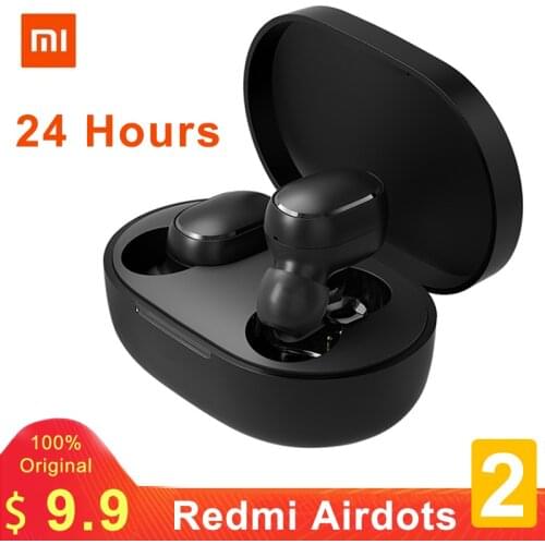 Xiaomi Redmi Airdots 2 TWS True Wireless Earphone Bluetooth 5.0 Stereo bass Headset With Mic Handsfree Earbuds White Original
