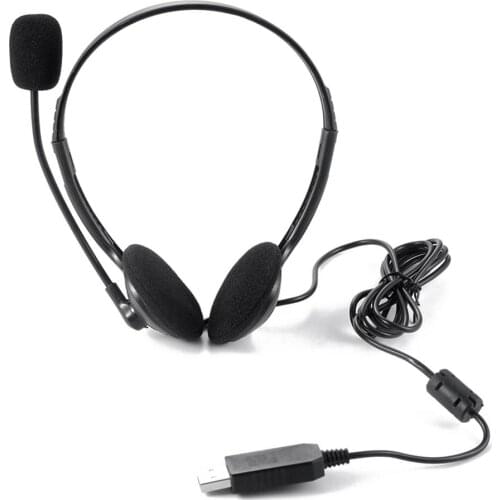 USB Headset With Mic Noise Cancelling Wired 3.5mm Computer Headphones Professional Gamer Headset PC Wired Headset Gifts