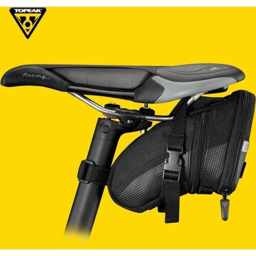 Topeak Aerodynamic Bicycle Seat Bag 3 Size Cycling Saddle Pannier Road Bike Seatpost Pack MTB Bicicleta Quick Release Bike Pouch