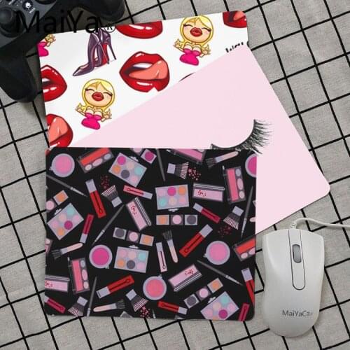 Maiya Top Quality eyelash Makeup Lip Durable Rubber Mouse Mat Pad Top Selling Wholesale Gaming Pad mouse