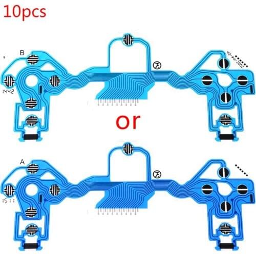 10PCS For PS4 Game Controller Conductive Film Keypad Flex Cable Ribbon Replacement JM010-A JM010-B JM010-C JM010-D JM010-E