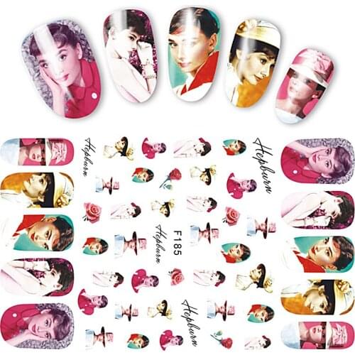 10PCS Character Portrait God Baby Baby Star Beauty Pattern Nail Sticker Nail Slider Decoration Beauty Tool