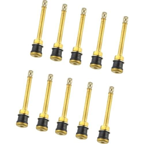 10pcs TR571 Tubeless Straight Truck Tire Valve Stem Assortment Brass