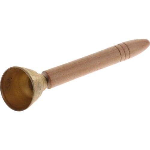 2xOrff Instrument Wooden Hand-held Jingle Bell Kids Baby Sounding Toy