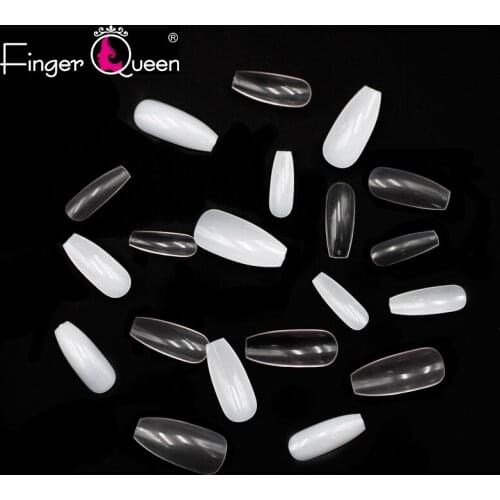 500pcs Ballerina Full Half Long Fashion Women Fake NailsFrench Acrylic Nail Tips Square Head False Nails Tips Nature FQ-28
