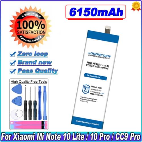 High Capacity Battery 5650mAh BM52 Battery for Xiaom CC9 Pro, M1910F4E, M1910F4G,Mi CC9e Pro,Mi Note 10 Pro Accumulator
