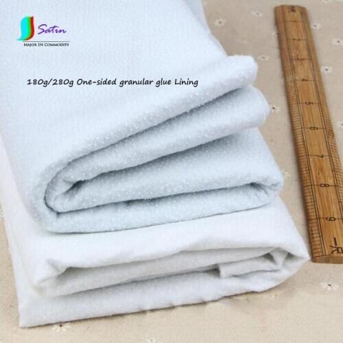 White Single-sided Adhesive Grain Cotton Interlining Bag/Pads Sew Material Thickening White Applique Lining Fabric S0248L