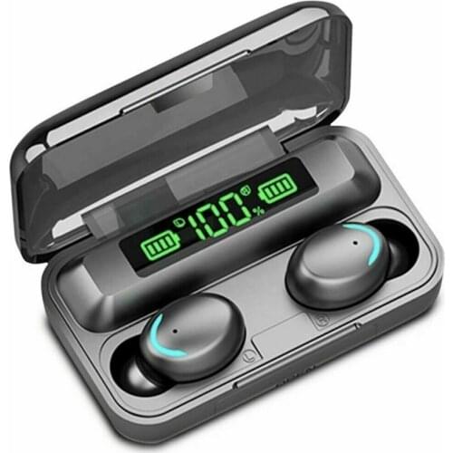 F9-5d Wireless Headset Battery Display Green Light Hi-Fi Stereo Sound Quality Dual Ear Calling Headset