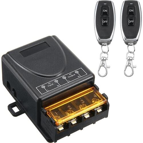 2pcs Radio On/Off Switch 433Mhz Wireless Remote Control Transmitter Light Switches Controls With Receiver
