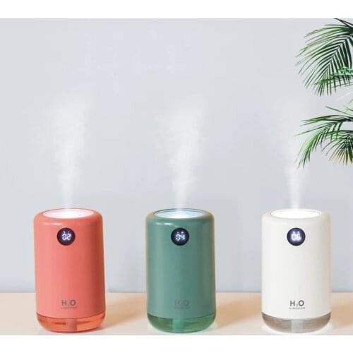 RIGOGLIOSO Wireless Air Humidifier 500ml Mist Diffuser 2000mAh Lithium Battery USB Humidifier Portable Humidificador for Home