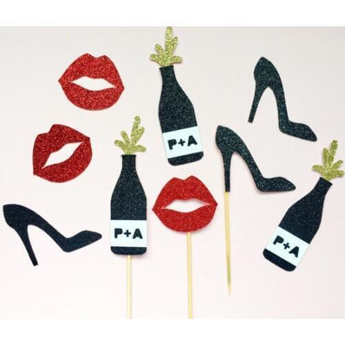 Glitter ocean creatures under the sea birthday cupcake toppers baby shower beach wedding engagement doughnut food toothpicks