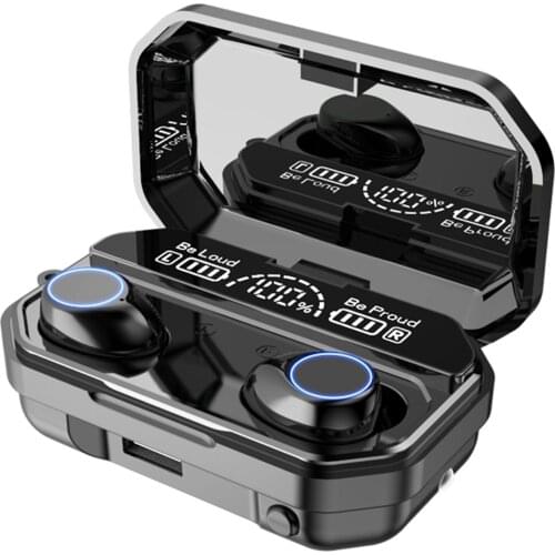 A16 Bluetooth 5.1 Earphones Auto Pairing HiFi High Fidelity Sound IPX7 Waterproof Headphone with Flashlight Music Gaming Headset