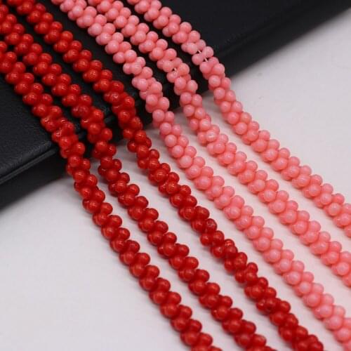 Hot Sale Natural Coral Flower Shape Spacer Beads Loose Beads for Jewelry Making DIY Necklace Bracelet Earrings Accessories