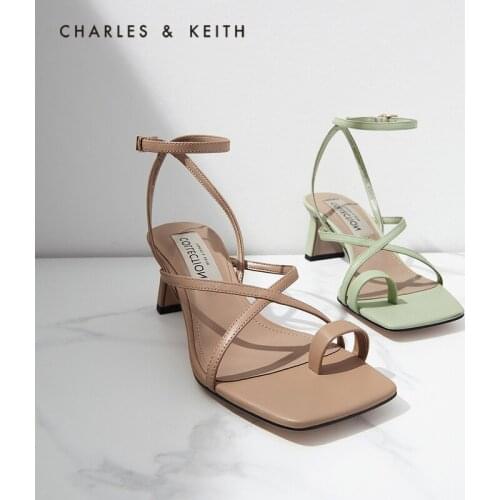 CHARLES&KEITH New Arrival for Summer 2021 SL1-60280376 Ladies cross strap high heel sandals