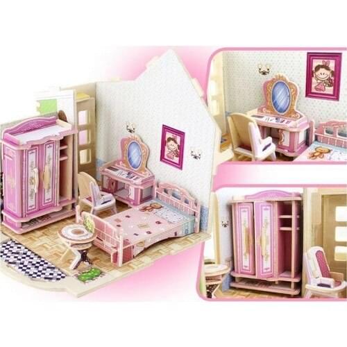 Robotime 3D Wooden Puzzle Bedroom Furnished Home-DV184