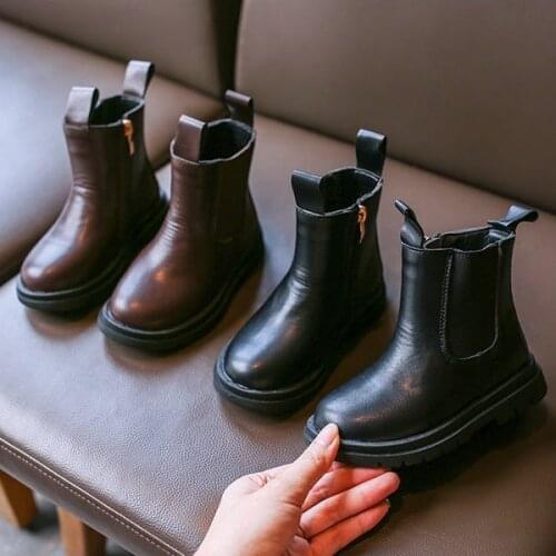 Children Shoes 2021 Spring and Autumn New Kids Boots Fashion British Style Girls Soft Sole Martin Boots