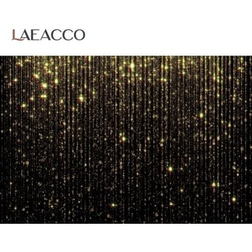 Laeacco Golden Glitter Polka Light Bokeh Black Photocall Background For Photography Baby Party Stage Photo Backdrop Photo Studio