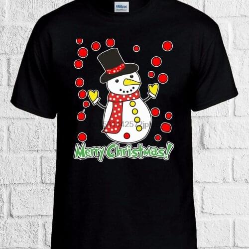 Merry Christmas Snowman Noel T Shirt Men Women Unisex Top Snowman Woman Tops Tshirt