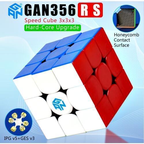Gan356R S 3x3x3 Magic Speed gan Cube Professional Palyer Stickerless Gan356 RS 3x3 Cube GES v2 Gan 356RS Puzzles GAN 356 R S