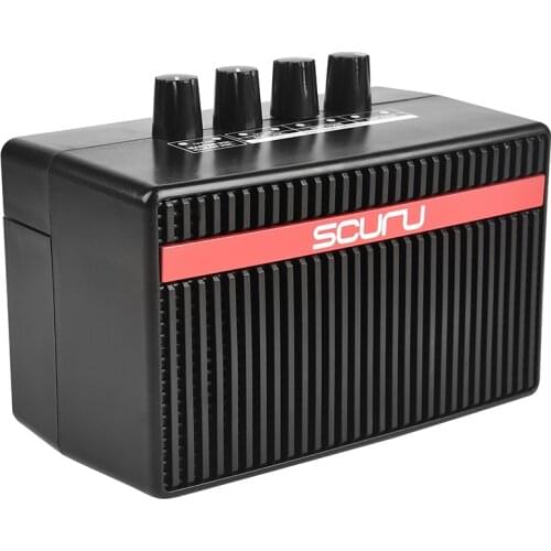 Guitar Amp 3W Mini Electric Amplifier Speaker for Acoustic with Volume Distortion Tremolo Sound Mixer Effector Pedal Guitarra