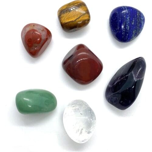 Exquisite Natural Stone Irregular Natural Stone Seven Chakra Bead Charm DIY Jewelry Handmade Necklace and Bracelet Accessories