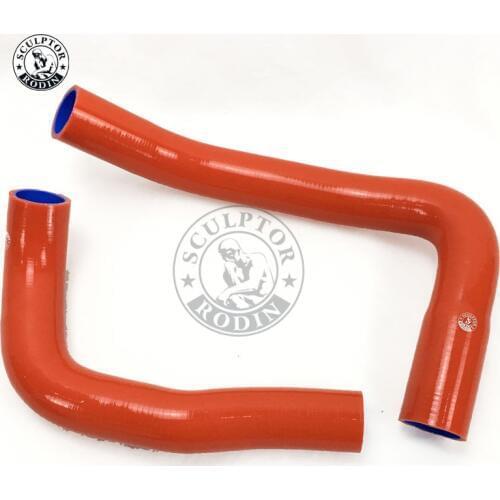 Silicone Radiator Hose Kit FOR 71-88 CHEVY SMALL BLOCK CAMARO SBC (2Pcs) Red/Blue/Black