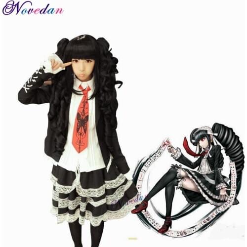 Anime Danganronpa Dangan Ronpa Celestia Ludenberg Cosplay Costume Fancy Japanese School Uniform Halloween Costumes Cosplay Wig