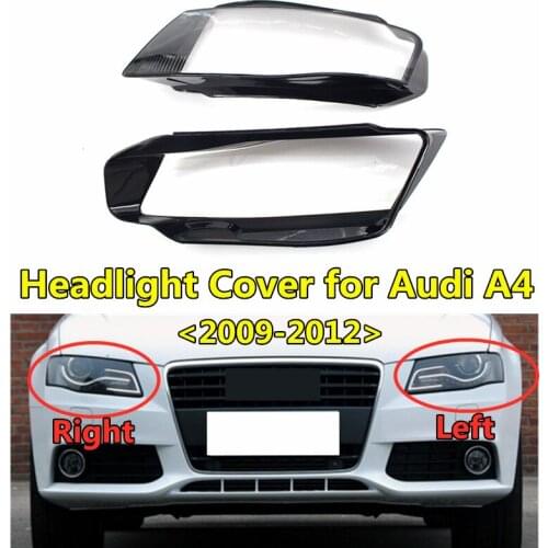 Auto Shell Cover Car Front Bumper PC Headlight Cover Headlamp Lens For Audis A4 B8 2009 2010 2011 2012 Oem 8K0941029C/030C