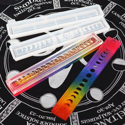 Incense Storage Box Resin Mold Handmade Moon Star Rectangle Case Diy Craft Tools Silicone Molds