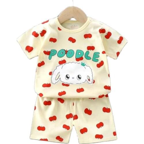 Summer sets for baby girls boys t shirt+shorts 2pcs/set 0-6Y little kids cotton short sleeve shirt toddler cartoon cute clothes