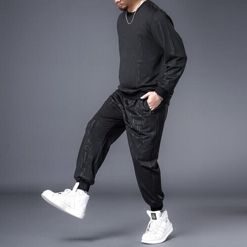 Plus size 7XL 6XL 5XL 2020 Fashion Hoodies Sweatshirts Sets Hoodies+Pants 2PC Mens Sportswear Zipper Hooded Sportsuit Clothing