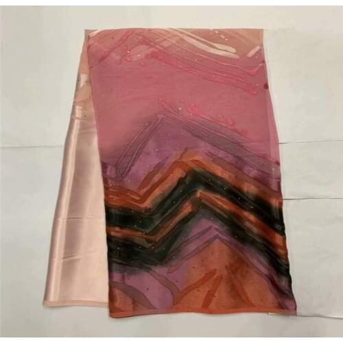 New Design High quality African 100% Silk Chiffon Fabric Embroidered For Lady Dress Silk Fabric! LXF6133