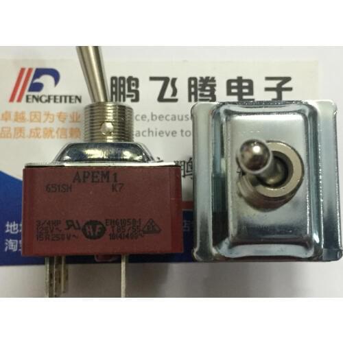 Original new 100% 651SH high current 6pin 2gear toggle switch 15A250V rocker head