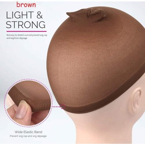 12pieces(6bags) Clearance Deluxe Wig Cap Hair Net For Weave Hair Wig Cap Stretch Mesh Cap Wig For Making Wigs Free size