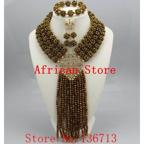 Multicolor Beads Bridal Jewelry Sets African Wedding Beads Dubai Jewelry Set Statement Necklace Free ShippingBS305-7